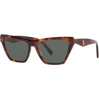 SAINT LAURENT Kvinde SL M103 003 Solbriller Havana Grøn Cat Eye