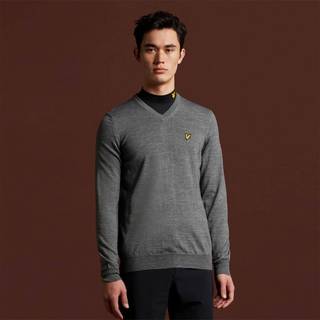 Lyle Scott Golf-trøje med V-hals, grå