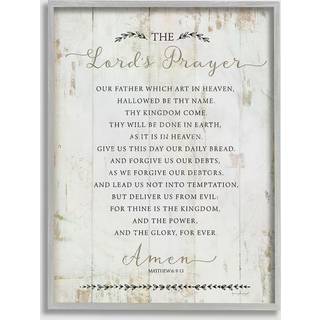 Stupell Industries Lords -bøn vores far rustik nød