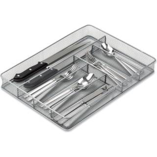 Honey-Can-Do KCH-02162 Steel Mesh 6-Compartment Bestikredskaber Arrangør Silver 16x11.25x2