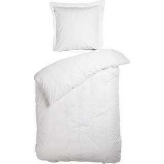 Sengetøj 200x220 cm - 100% bomuldssatin - Solid gult sengetøj med pipingkant - Ekstra blødt sengesæt fra By Borg