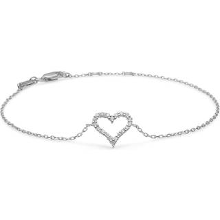 Mads Z - Tender Heart armbånd i 14kt. hvidguld og i alt 0,12ct.