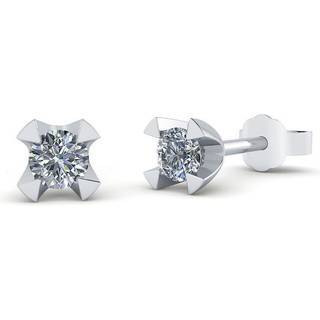 14 Karat Hvidguld Ørestikker fra Henrik Ørsnes Design med Brillanter 0,30 Carat TW/SI