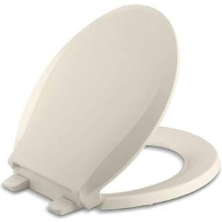 Kohler K-4639-47 Cachet Round Grip-Tight Bombers Quiet-Close Quick-Atach Hardware No Slam toilet s?de Almond