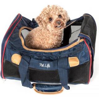 Pet Life 'Aero-Zoom' Airline godkendt kæledyrsbærer-Foldning af lynlås rejsekat og hundefartsselskab-kablet kæledyrskasse rejsehundbærer inkluder