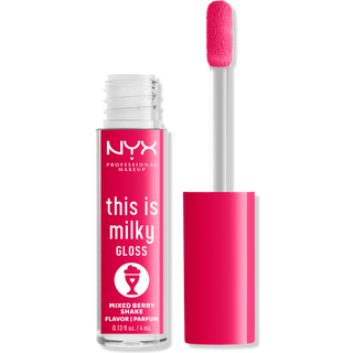 NYX Professional Makeup This is Milky Gloss Milkshakes Fugtende læbeglans med duft Skygge 09 Berry Shake 4 ml - 4 ml