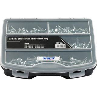 NKT Fasteners pladeskruer i kasse - 230 stk.