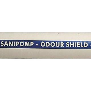 Toiletslange / sanitetsslange Hoses Technology SANIPOMP/EXTRA, diffusionstæt / 100% lugtfri, PVC-slange &amp; dobbelt stålspiral, 51 mm (2"), 5 meter, hvid