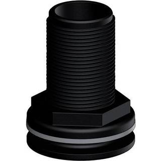 Gevind skroggennemføring TruDesign Skin Fittings Domed Standard, komposit, kuplet, 65 mm, G 3/4" BSP, sort