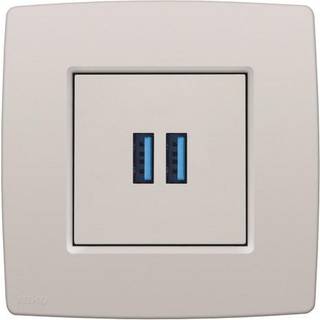 Niko Afdækning usb-oplader, grey