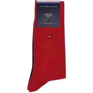 Tommy Hilfiger 2-Pack Classic Cotton Dress Socks - Navy - Red
