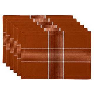 Dii Fiesta Rust Check Placemat (S?t p? 6)