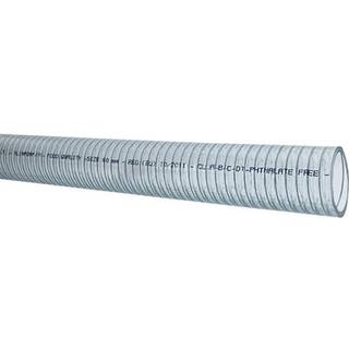 Ferskvandsslange / vandslange, PVC-slange &amp; stålspiral, Food Quality, 51 mm (2"), 30 meter, transparent