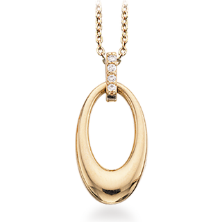 Scrouples halskæde kugle med cubic zirkonia 8 kt m/forgyldt kæde