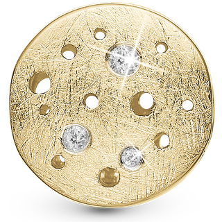 Christina Charm til sølv armbånd The Moon i forgyldt med 3 topaser
