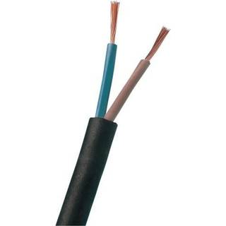 E-line plastkappeledning 5m rund sort 2x0,75mm2