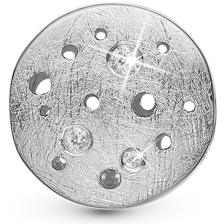 Christina Charm til læderarmbånd The Moon i sølv med 3 topaser