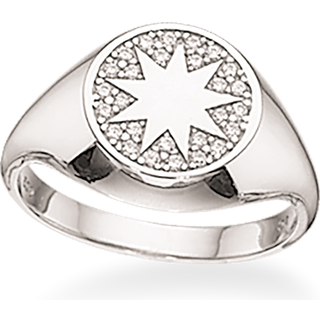 Signet Stjerne Sterling Sølv Ring fra Scrouples 725142