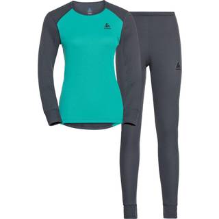 Odlo Women's Active Warm Special Set Syntetisk undertøj Damer størrelse XL farve grå