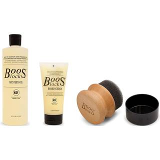 Boos Blocks Wood Care Pflegeset mit Mystery Oil & Board Cream & Applikatorschwamm - Transparent