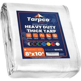 Tarpco Safety Extra Heavy Duty 14 MIL TARP D?KNING Vandt?t UV -resistent rip og t?re bevis Poly Tarpaulin med forst?rkede kanter til tagcamping P