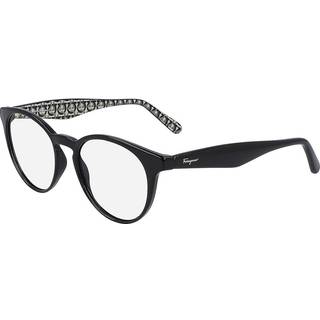 Ferragamo Kvinde SF2867 001 Optiske stel Acetat Sort Rund