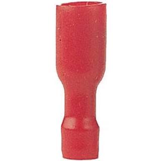 Helisolerede rundstift, hun, Ø4 mm, passer til kabel 0.5 - 1.5 mm², 10-pack, rød