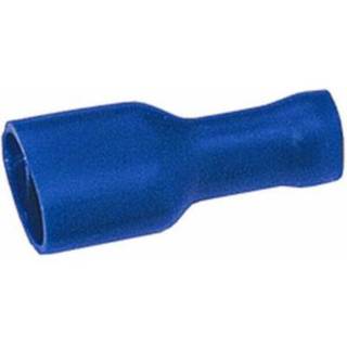 Helisolerede rundstift, hun, Ø4 mm, passer til kabel 1.5 - 2.5 mm², 100-pak, blå