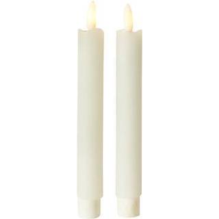 Conzept stagelys 3D flamme 22 cm 2 stk hvid