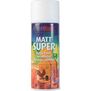 Plasti-kote mat hvid 400ml pk super ral9010