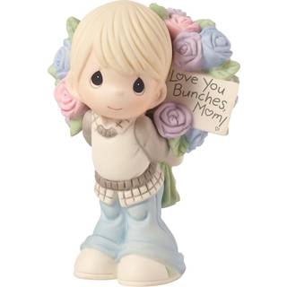 Precious Moments Love You Bunches Mom Boy Bisque Porcelain 183005 Figur en st?rrelse Multi Multi