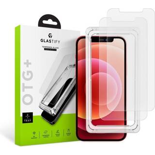 2-PACK iPhone 12 / 12 Pro hærdet glas 0,26 mm 2,5D 9H med installationsramme