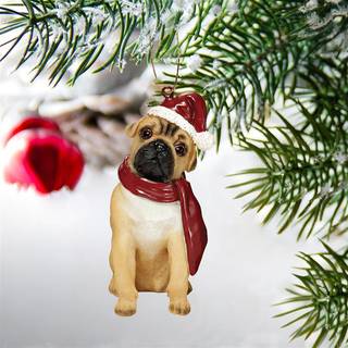Design Toscano Christmas Xms Pug Holiday Dog ornamenter
