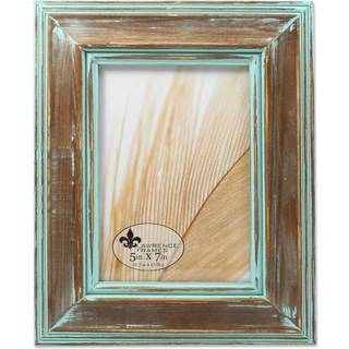 Lawrence rammer 5x7 forvitret tr? med Verdigris Wash Picture Frame Brown