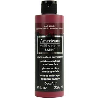 Decoart Americana Multi-Surface Satin Acryl Maling 8-ounce Dark Scarlet