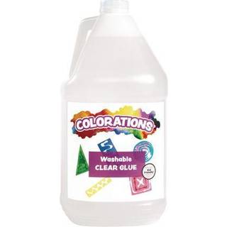 Farvning Vaskbar klar lim 1 gallon t?rrer klar limende h?ndv?rk Skole lim hjem limkontor lim h?ndv?rk projekter vaskbart lim ikke giftig lim hjem