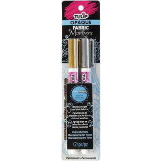 Tulip Fashion Markers 33613 MRKT Multi uigennemsigtig 2pk Metallic som detaljeret