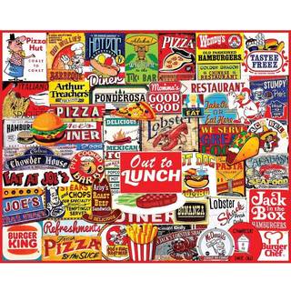 White Mountain puslespil ud til frokost 1000 stykker puslespil