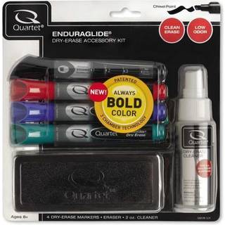 Quartet Dry Erase Markers tilbeh?r Kit inkluderer 4 mejselpunkt Enduraglide Dry Erase Markers Whiteboard Eraser & White Board Cleaning Spray Bott