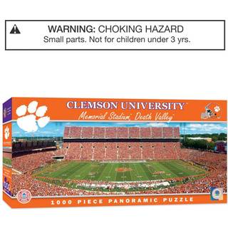 Masterpieces 1000 stykker Sports Jigsaw -puslespil - NCAA Clemson Tigers Center View Panoramic - 13 """" X39 """"