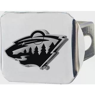 Fanmats 17176 Minnesota Wild Chrome Metal Hitch Cover med Chrome Metal 3D Emblem