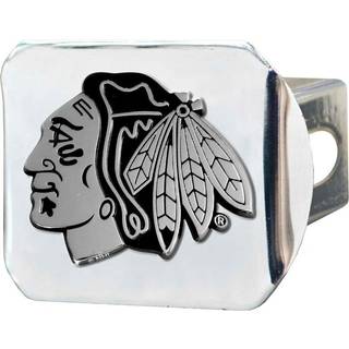 Fanmats 14963 Chicago Blackhawks Chrome Metal Hitch Cover med Chrome Metal 3D Emblem