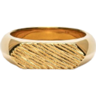 IX Studios Mini Brushed Hexagon Ring 22 kt. Forgyldt Sølv DMN0307GD52 - Unisex - 925 Sterling Silver