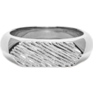 IX Mini Brushed Hexagon Ring Silver