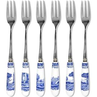 Spode Blue Italian dessertgaffel 6-pak Keramik/Rustfrit stål