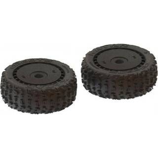 Arrma - ARA550058 - DBOOTS KATAR B dæk limet på 1/8 sorte fælge med 17mm hex - 2 stk