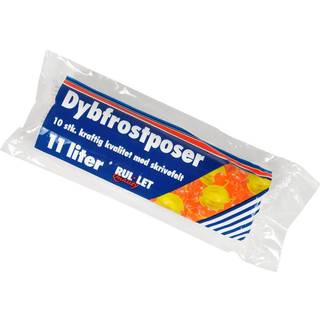 Rul-let fryseposer med skrivefelt LDPE 11 liter klar