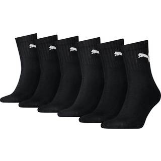 PUMA Unisex Short Crew Socks 6 pack, Clothing, Black, 35-38 - Black - 35-38
