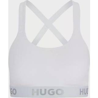 HUGO sports-bh lavet af økologisk bomuld i hvid til kvinder