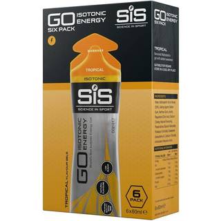 SIS Go Isotonic Gel 6x60ml - Tropisk Smag, Energi til Løb, Unisex, One Size